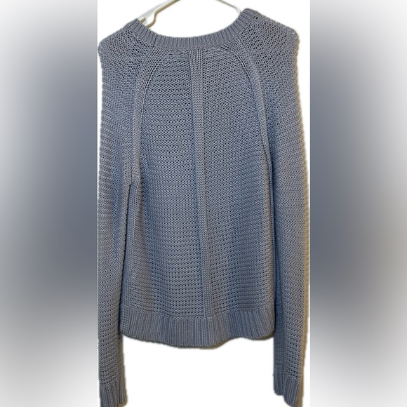 🔥 Banana Republic | Smoky Gray Chunky Knit Wool-Blend Pullover Sweater Small - Picture 3 of 6